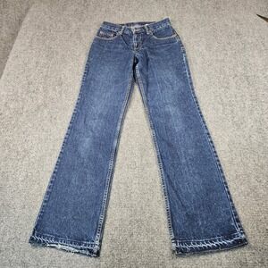 Vintage Levis 517 Bootcut Jeans Dark Wash Denim Size 7/8 Made in CRC 517-0217